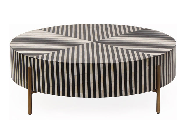 Chameau Black/White Small Coffee Table - Ornate Home