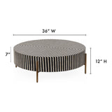 Chameau Black/White Small Coffee Table - Ornate Home