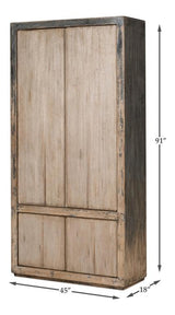 Chamonix Grey Tall Cupboard - Ornate Home