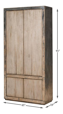 Chamonix Grey Tall Cupboard - Ornate Home