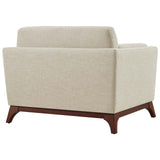 Chance Beige Upholstered Fabric Armchair - Ornate Home