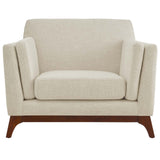Chance Beige Upholstered Fabric Armchair - Ornate Home