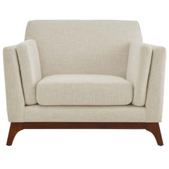 Chance Beige Upholstered Fabric Armchair - Ornate Home