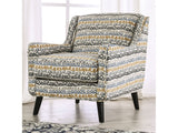 Chancery Gray/Navy Accent Chair - Ornate Home