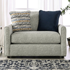 Chancery Gray/Navy Chair and Half - Ornate Home