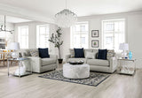 Chancery Gray/Navy Chair and Half - Ornate Home