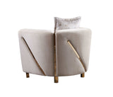 Chanelle Beige Velvet Chair - Ornate Home