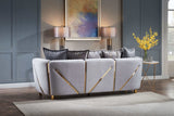 Chanelle Gray Velvet Sofa - Ornate Home