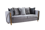 Chanelle Gray Velvet Sofa - Ornate Home