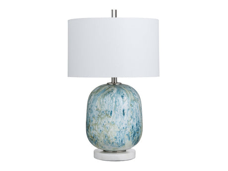 Channing Blue/White Table Lamp - Ornate Home