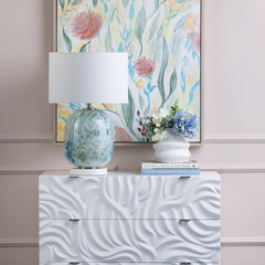 Channing Blue/White Table Lamp - Ornate Home