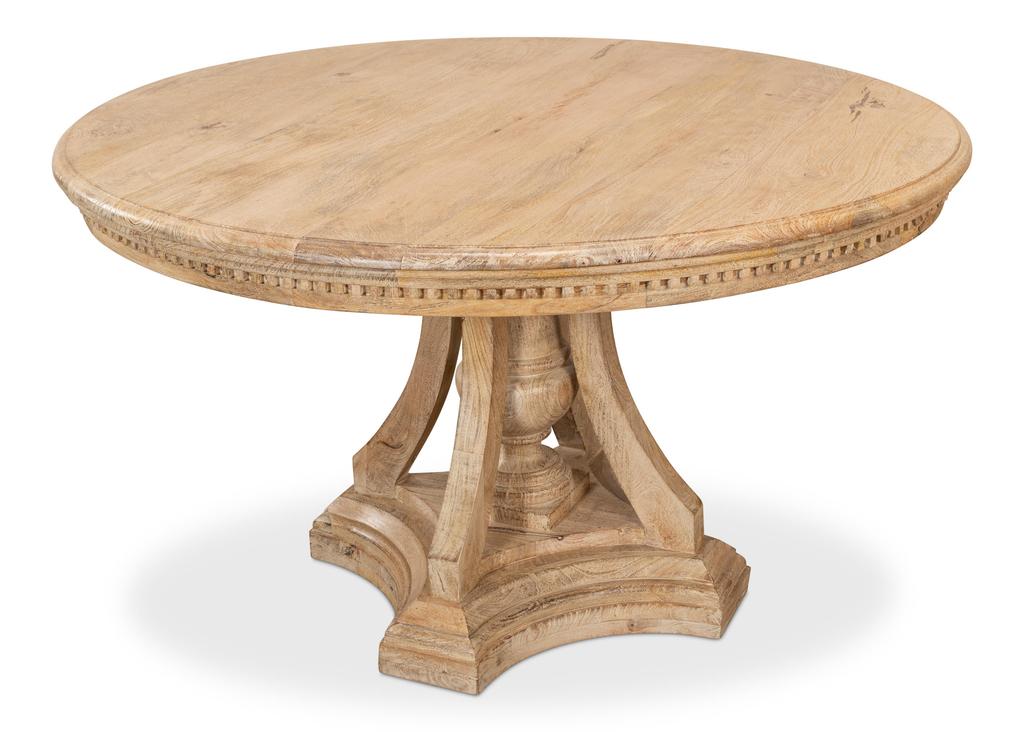 Chantal Natural Pedestal Dining Table - Ornate Home