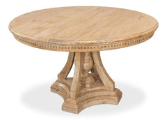 Chantal Natural Pedestal Dining Table - Ornate Home