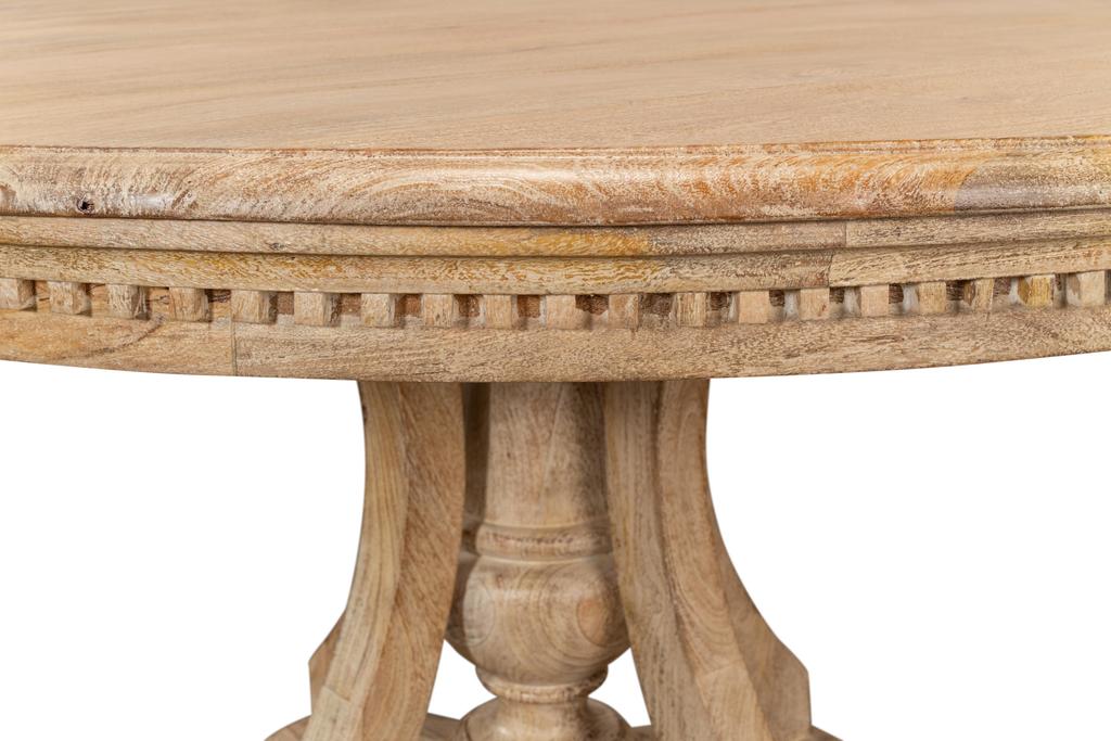 Chantal Natural Pedestal Dining Table - Ornate Home
