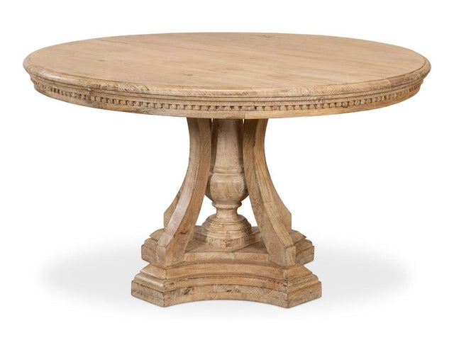 Chantal Natural Pedestal Dining Table - Ornate Home