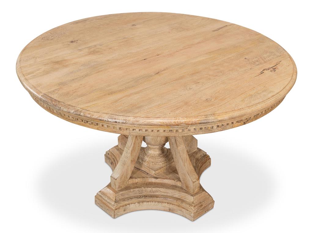 Chantal Natural Pedestal Dining Table - Ornate Home