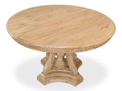 Chantal Natural Pedestal Dining Table - Ornate Home