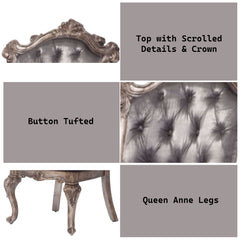 Chantelle Antique Platinum Dining Side Chair (Set of 2) - Ornate Home
