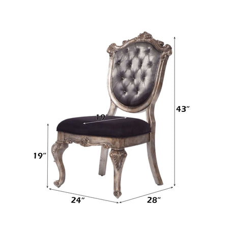 Chantelle Antique Platinum Dining Side Chair (Set of 2) - Ornate Home