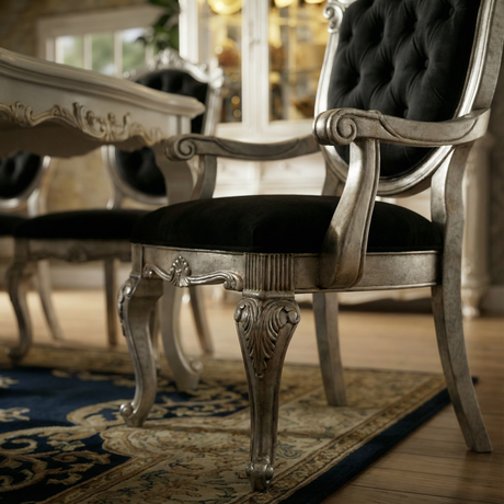 Chantelle Antique Platinum Dining Side Chair (Set of 2) - Ornate Home