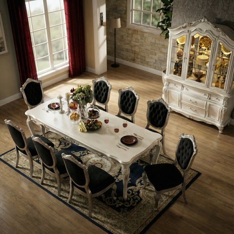 Chantelle Antique Platinum Dining Side Chair (Set of 2) - Ornate Home