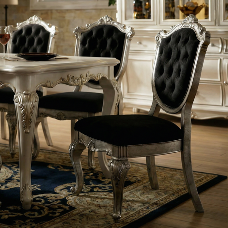 Chantelle Antique Platinum Dining Side Chair (Set of 2) - Ornate Home