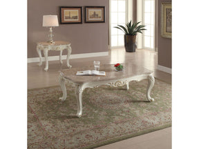 Chantelle Marble & Pearl White Coffee Table - Ornate Home