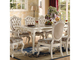 Chantelle Natural Marble Top/Pearl Beige Dining Table - Ornate Home