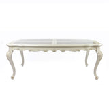 Chantelle Natural Marble Top/Pearl Beige Dining Table - Ornate Home
