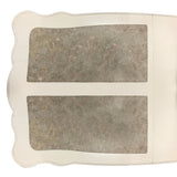 Chantelle Natural Marble Top/Pearl Beige Dining Table - Ornate Home