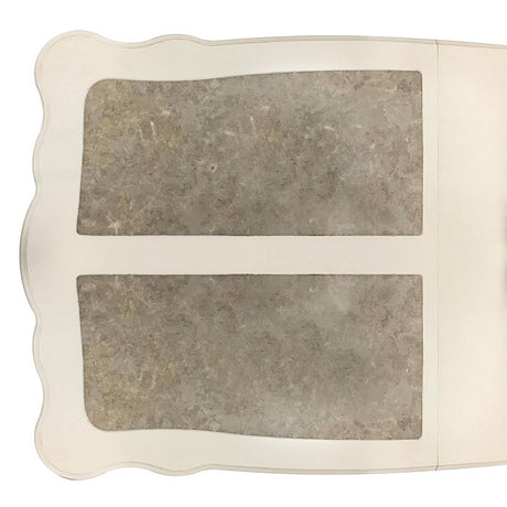 Chantelle Natural Marble Top/Pearl Beige Dining Table - Ornate Home