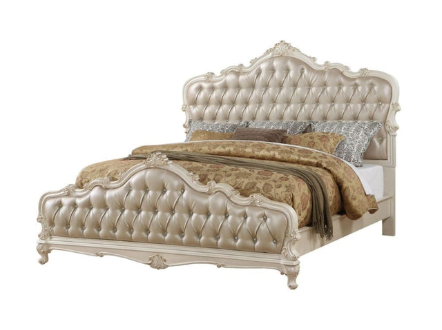 Chantelle Pearl White California King Bed - Ornate Home