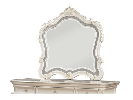 Chantelle Pearl White Mirror - Ornate Home