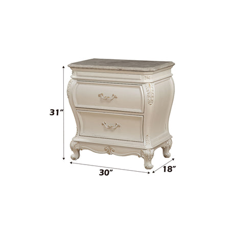 Chantelle Pearl White Nightstand - Ornate Home