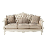 Chantelle Rose Gold/Pearl White Sofa w/3 Pillows - Ornate Home