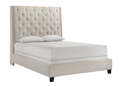 Chantilly Oat Tweed King Upholstered Bed - Ornate Home