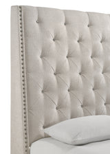 Chantilly Oat Tweed King Upholstered Bed - Ornate Home