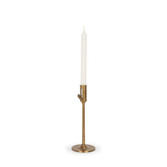 Chantria Natural Brass Small Solid Adjustable Taper Candle Holder