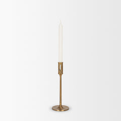 Chantria Natural Brass Small Solid Adjustable Taper Candle Holder