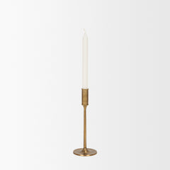 Chantria Natural Brass Small Solid Adjustable Taper Candle Holder