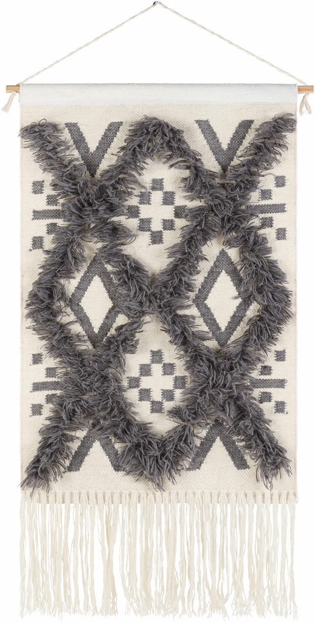 Chapelton Gray Geometric Textured Wall Hanging - Clearance - Ornate Home