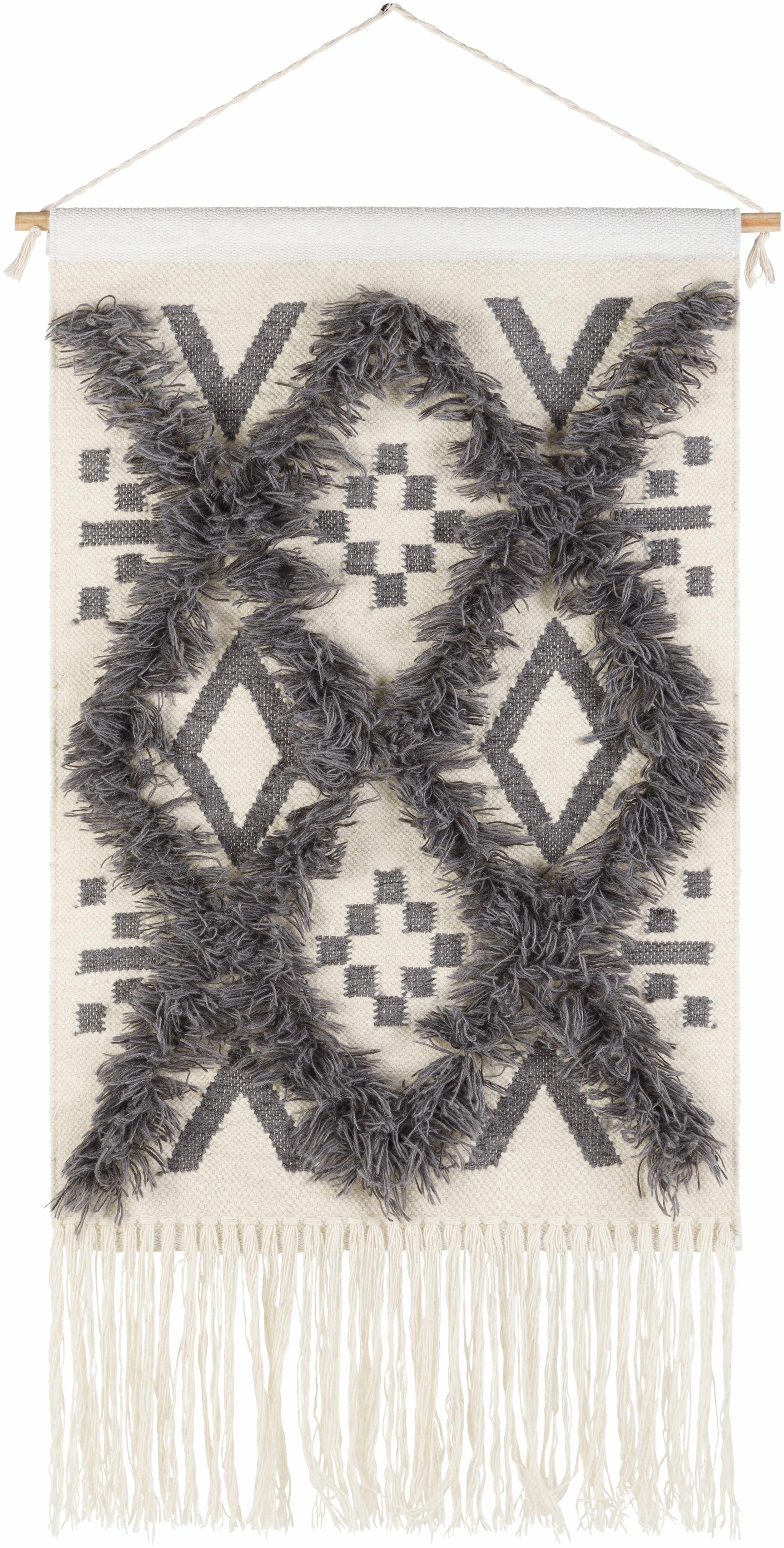 Chapelton Gray Geometric Textured Wall Hanging - Clearance - Ornate Home