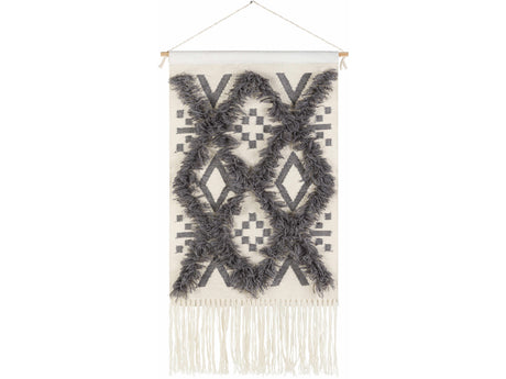 Chapelton Gray Geometric Textured Wall Hanging - Ornate Home