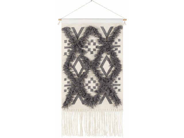 Chapelton Gray Geometric Textured Wall Hanging - Ornate Home