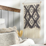 Chapelton Gray Geometric Textured Wall Hanging - Ornate Home