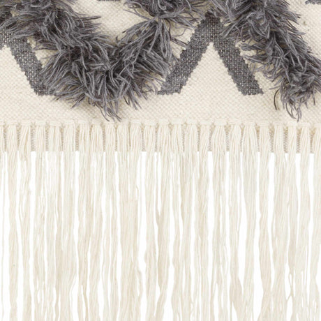 Chapelton Gray Geometric Textured Wall Hanging - Ornate Home