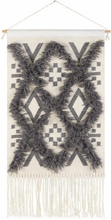 Chapelton Gray Geometric Textured Wall Hanging - Ornate Home