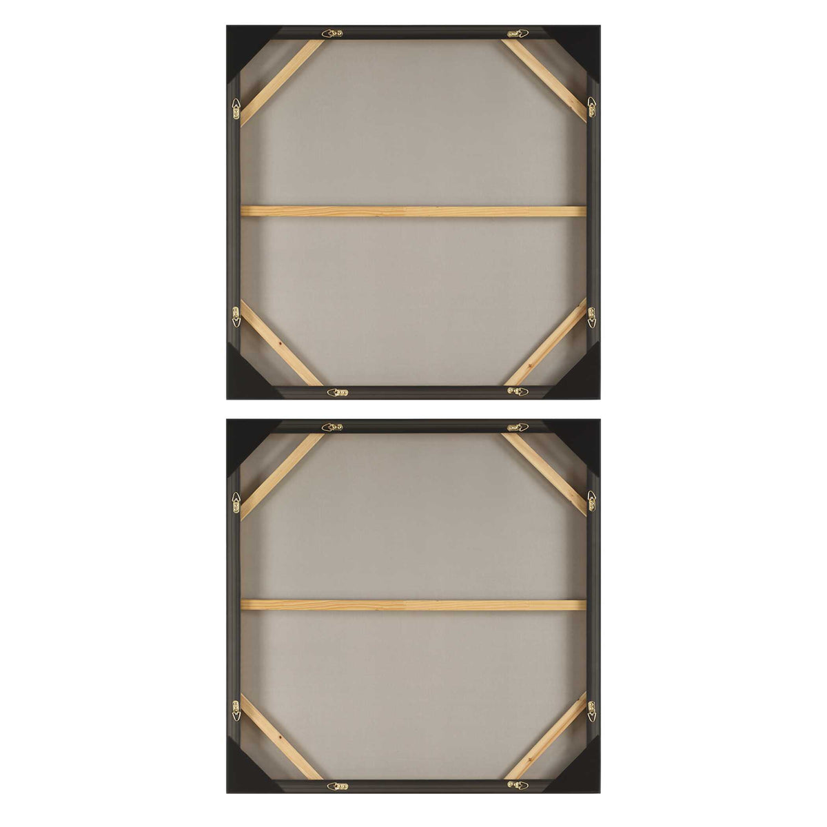 Characters Black/Brown/White Abstract Art (Set of 2) - Ornate Home