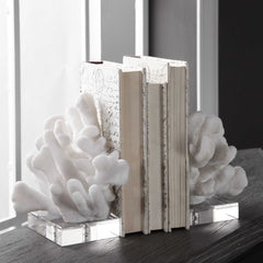 Charbel White Bookends (Set of 2) - Ornate Home