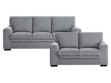Charcoal Dark Gray Sofa & Loveseat - Ornate Home